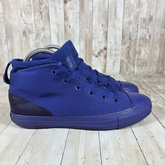 Converse All Star Mid Top Sneakers Purple Casual Shoes Unisex Adult Size 7 - Picture 1 of 8